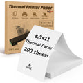 Thermal Printer Paper 8.5 X 11, 200 Sheets Folding Thermal Paper Use for Homework, Contracts and Invoices, US Letter Size Thermal Paper Compatible with M08F, M832, M834, MT800, MT800Q