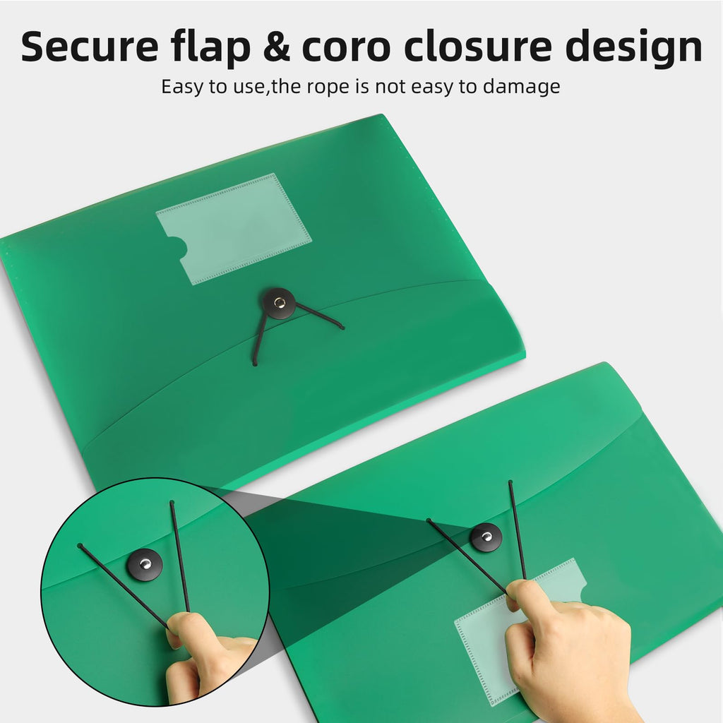 5 Pack Accordian File Organizer 7 Pocket Expanding File Folder with Labels, Plastic Expandable File Folder for Documents Letter Size A4 Papers, Ideal for Home, Office Supplies, College Essentials
