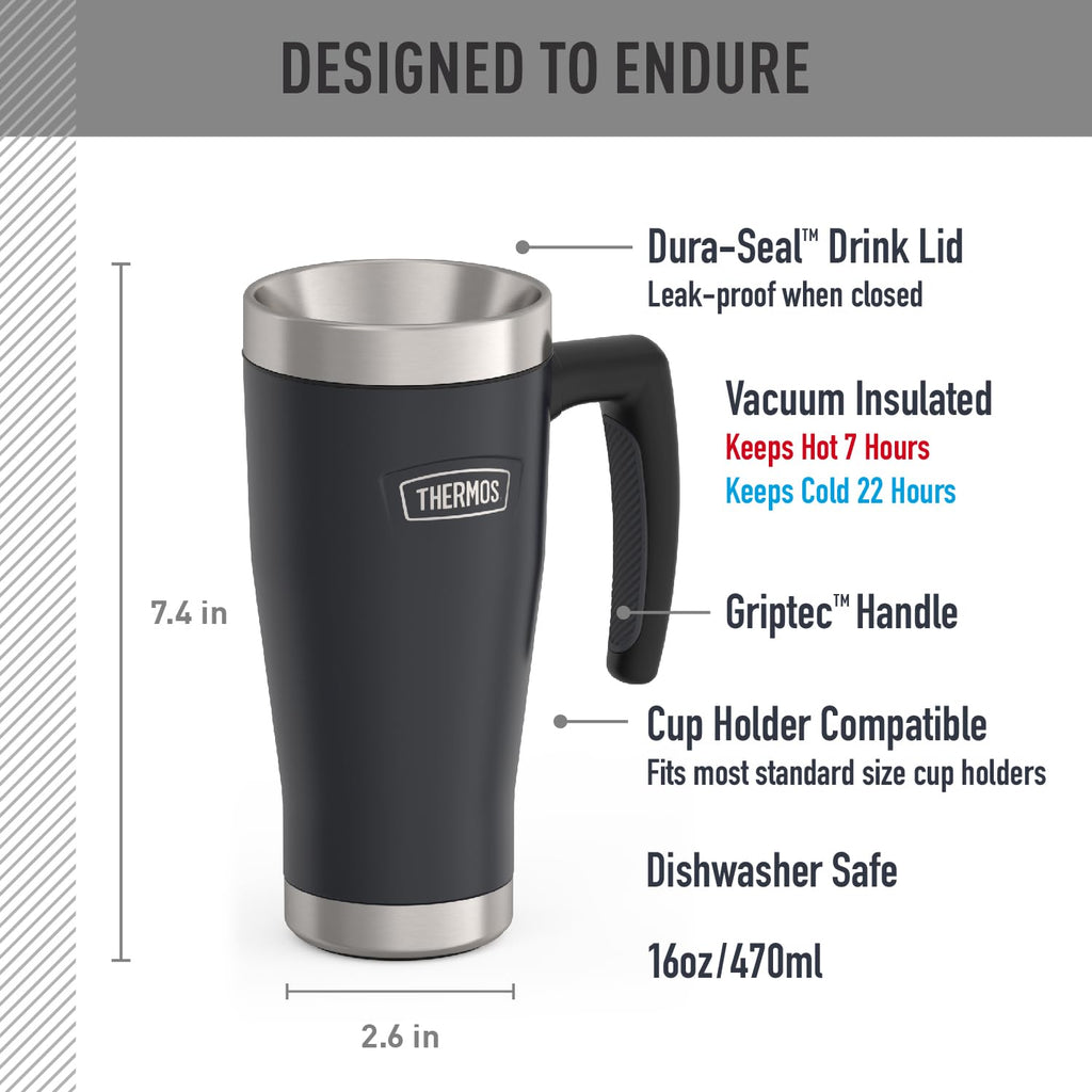 THERMOS, ICON Series, Stainless Steel Mug, Granite, 470mL