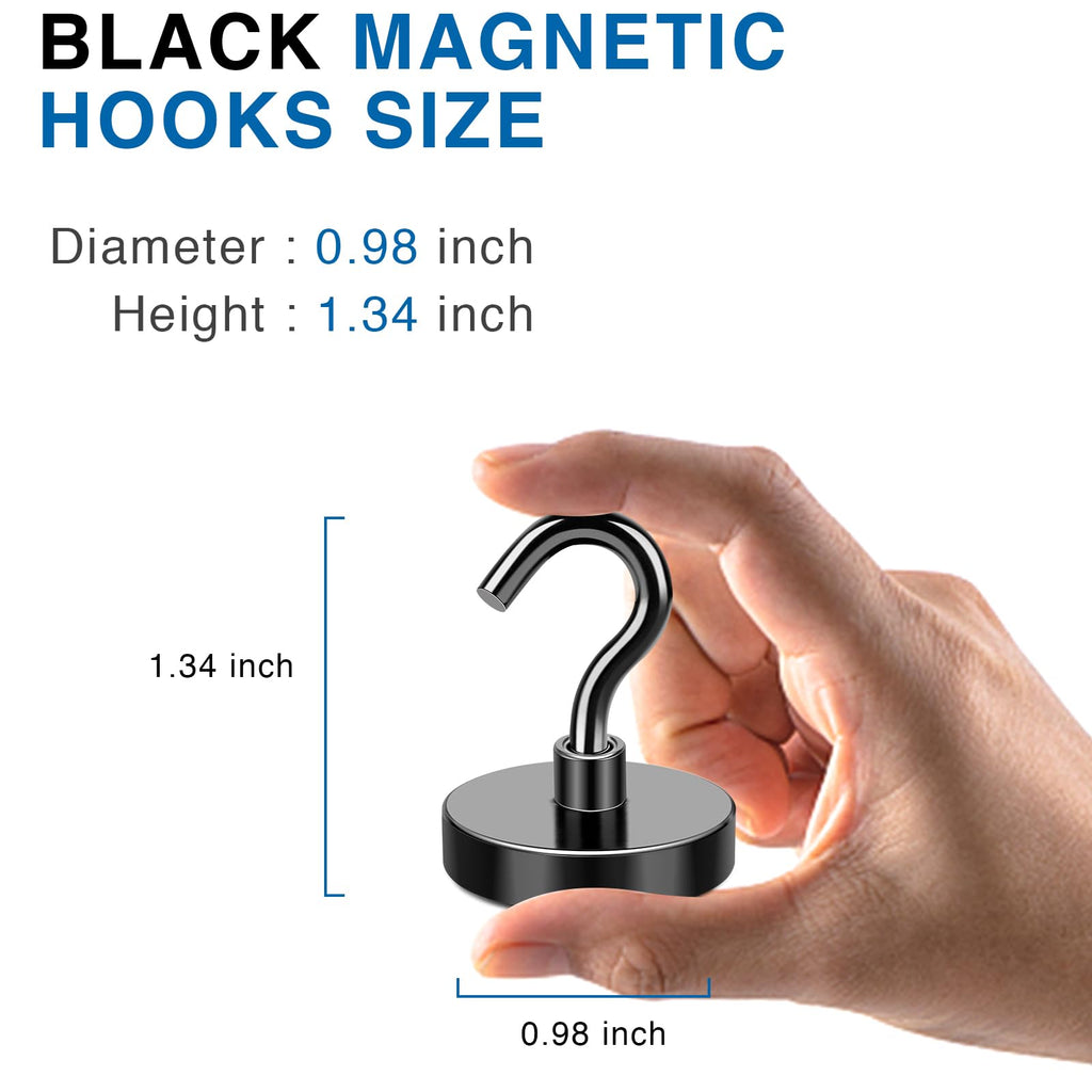 LOVIMAG Magnet Hooks for Cruise Cabin, 80lbs Cruise Door Magnets with Epoxy Coating, Cruise Must Haves for Travel, Magnets with Hooks for Refrigerator, Hanging, Locker, Kitchen-12 Pcs