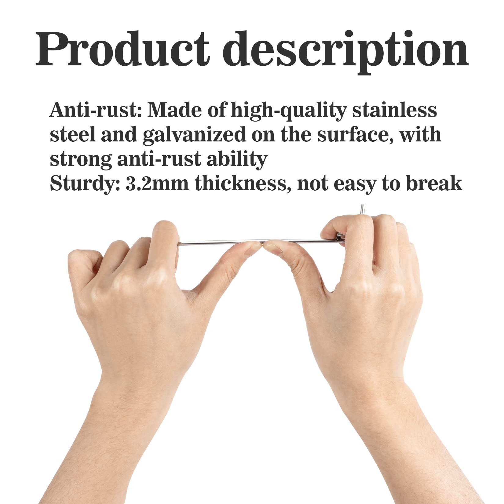 MAQIHAN 50PCS Pegboard Hooks for 1/8'' Boards - 6 inch Peg Board Tool Utility Hooks Silver Metal Pegboard Hooks Hanging Stainless Steel Display Wall Hooks Panneau Perforé Kit Storage Organizer Holder
