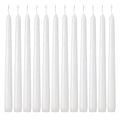 Kedtui Taper Candles 10 inch (H) Dripless, Set of 24 White Unscented and Smokeless Taper Candles Long Burning, Paraffin Wax with Cotton Wicks for Burning 8 Hours Time
