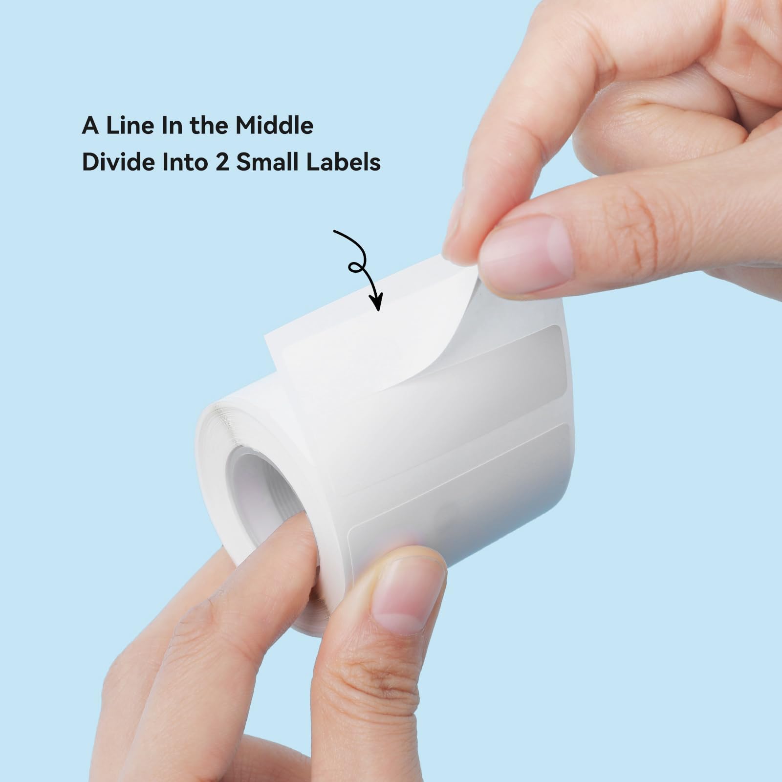 NIIMBOT Labels for B1/B21/B3S/K3 Label Maker, (3 Rolls, 1.57'' x 0.47'' / 40x12mm) Thermal Sticker Label, Waterproof, Oil-Proof and Tear-Proof, Self-Adhesive Thermal Labels (White)