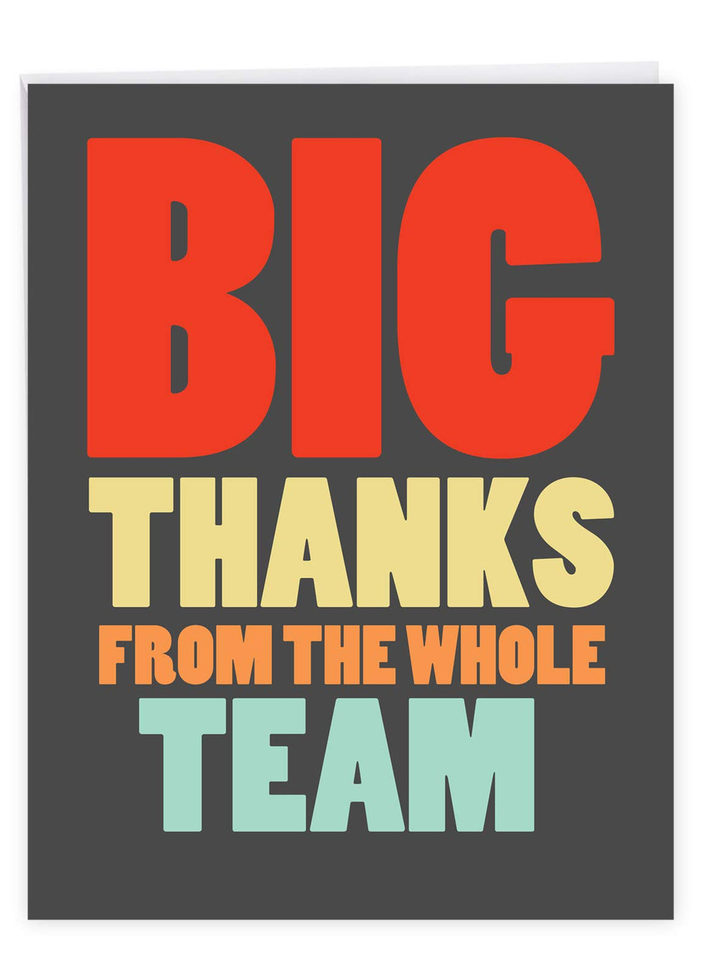 NobleWorks - Coach Thank You Greeting Card with Envelope Group, Coworker, Gang (Big 8.5 x 11 Inch) Big Thanks From The Team J6884TYG-US
