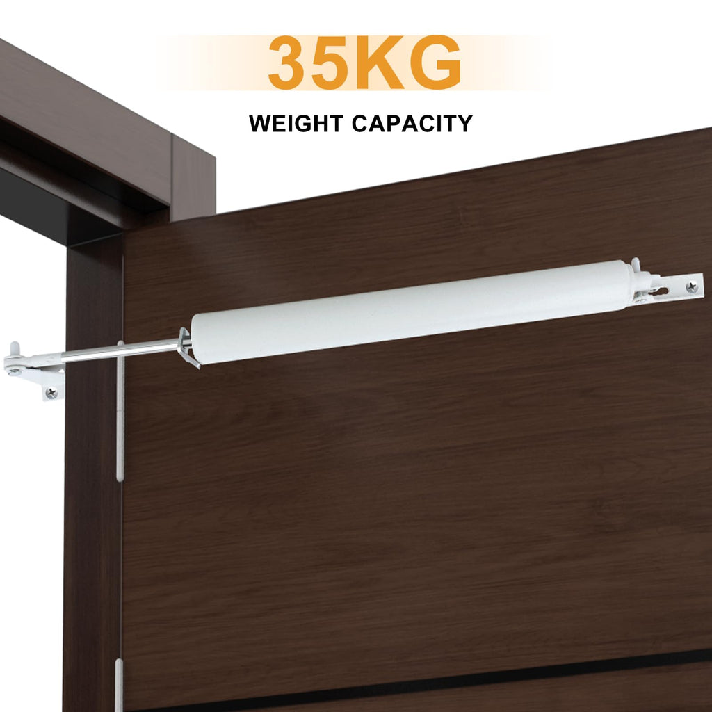 CASONNIK Storm Door Closer,White,Standard Duty Pneumatic Screen and Storm Door Closer