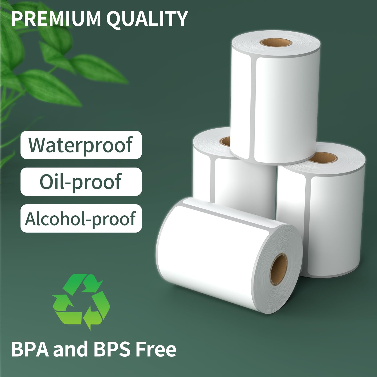 4”x6” Thermal Labels Shipping Labels, BESTIKER 4”x6” Direct Thermal Labels 4 Rolls, Compatible Zebra 2844 Rollo Thermal Printer Label 4x6 with Perforated, 250 Labels/Roll, 1” Core, Total 1000 Labels