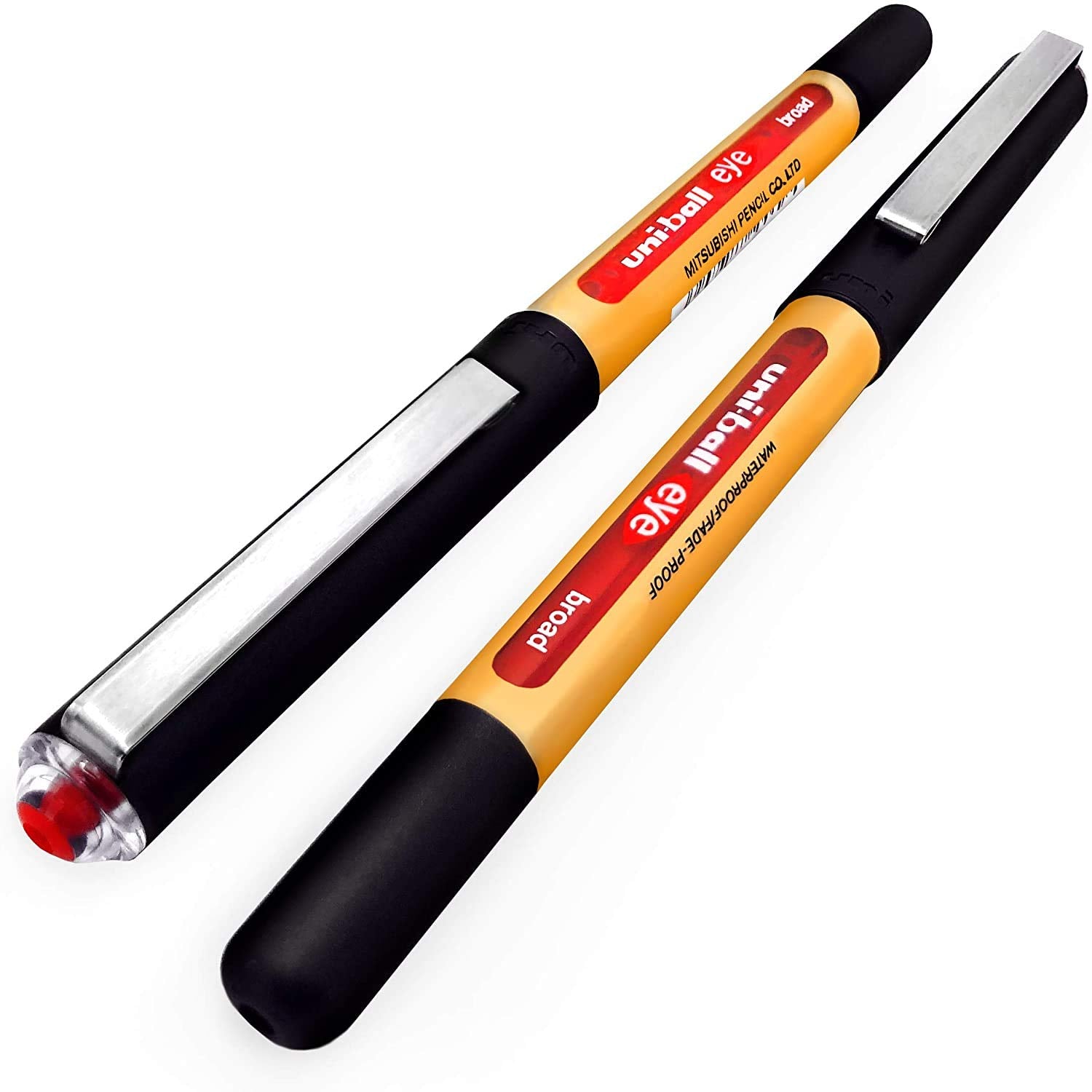 uni-ball Eye UB-150-10 1.0mm Liquid Ink Rollerball Pen - Black, Blue, Red (Pack of 6)