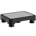 Ronlap One Step Stools for Adults, Portable Safety Step Platform for Seniors Small Plastic Bedside Mobility Wide Stepstools Elderly Assistance, Black-Gray