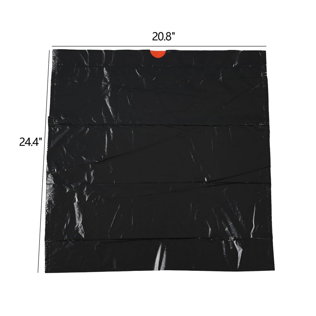 Quickquick 6 Gallon Plastic Drawstring Trash Bags, Black Garbage Bag, 110 Counts