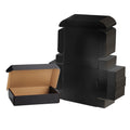 EXYGLO 25 Pack 9x6x2 Shipping Boxes, Black Corrugated Cardboard Boxes for Packaging Small Business, Moving, Shipping, Mailing, and Storing