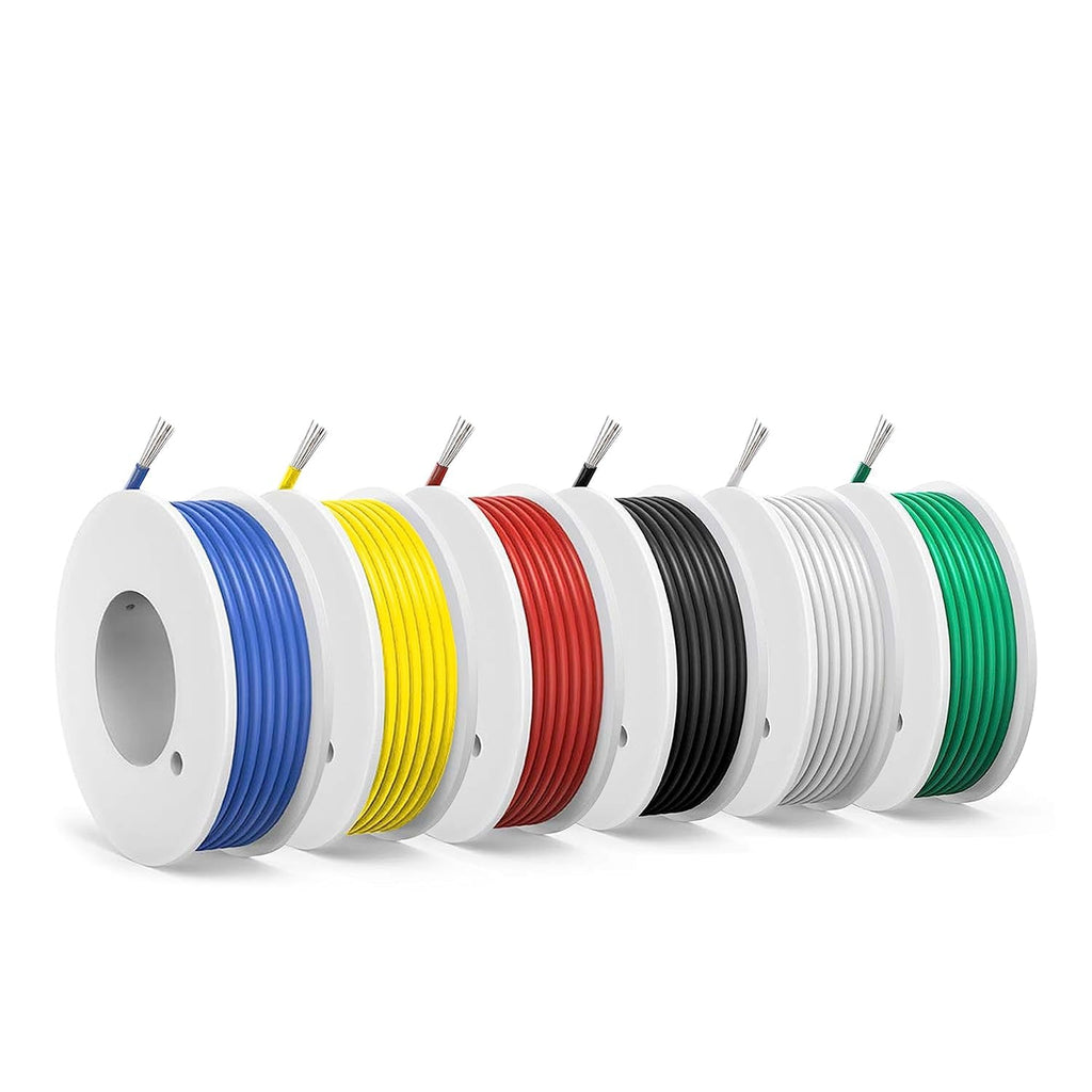 18 awg Wire,18 awg Silicone Electrical Wire -SCHDRA 18 Gauge Tinned Copper Wires(6 Colors 10ft Each Color)(OD: 2.3 mm),Stranded Wire-for Electronics, DIY Projects, Automotive Wiring