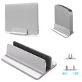 Vertical Laptop Stand Holder Desktop Aluminum Notebook Stand with Adjustable Dock Size,Fits All MacBook Pro/Surface/Chromebook/Gaming/Dell Laptops (Up to 17.3 inches) Gray