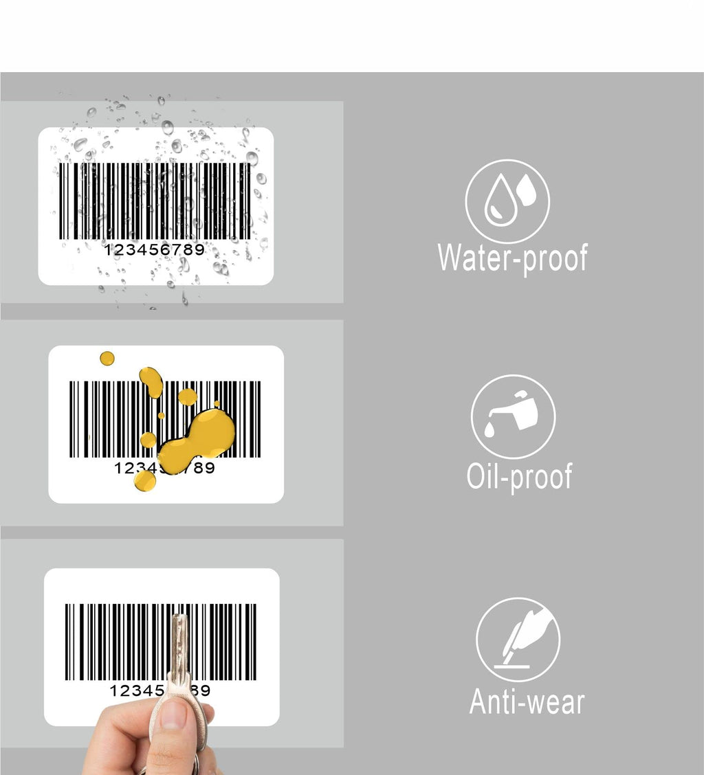 Hybsk 3x2 inch Direct Thermal Labels for Barcodes, Address, Compatible with Rollo Label Printer & Zebra Desktop Printers (3"x2",4 Rolls White)