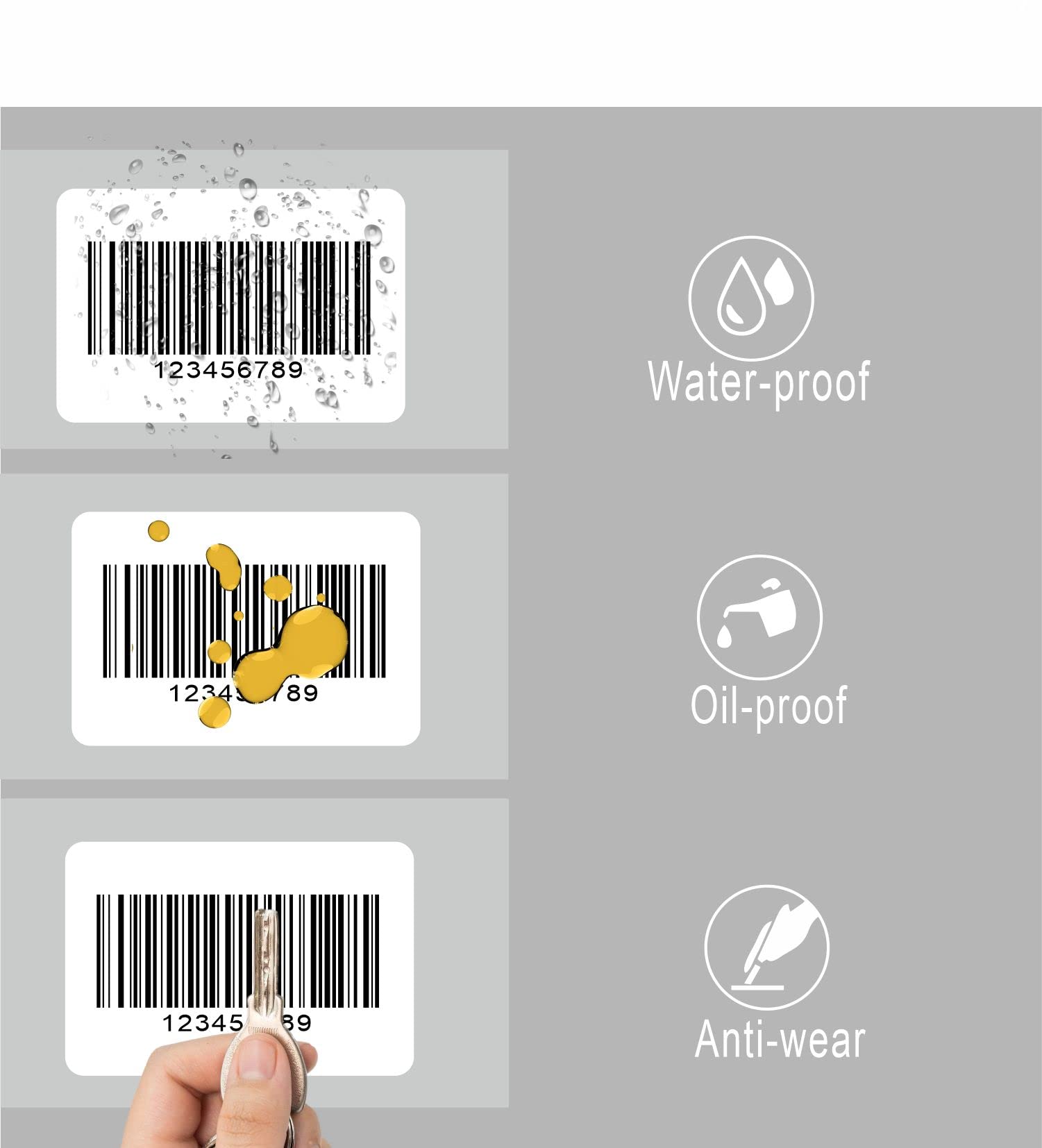 Hybsk 3x2 inch Direct Thermal Labels for Barcodes, Address, Compatible with Rollo Label Printer & Zebra Desktop Printers (3"x2",4 Rolls White)