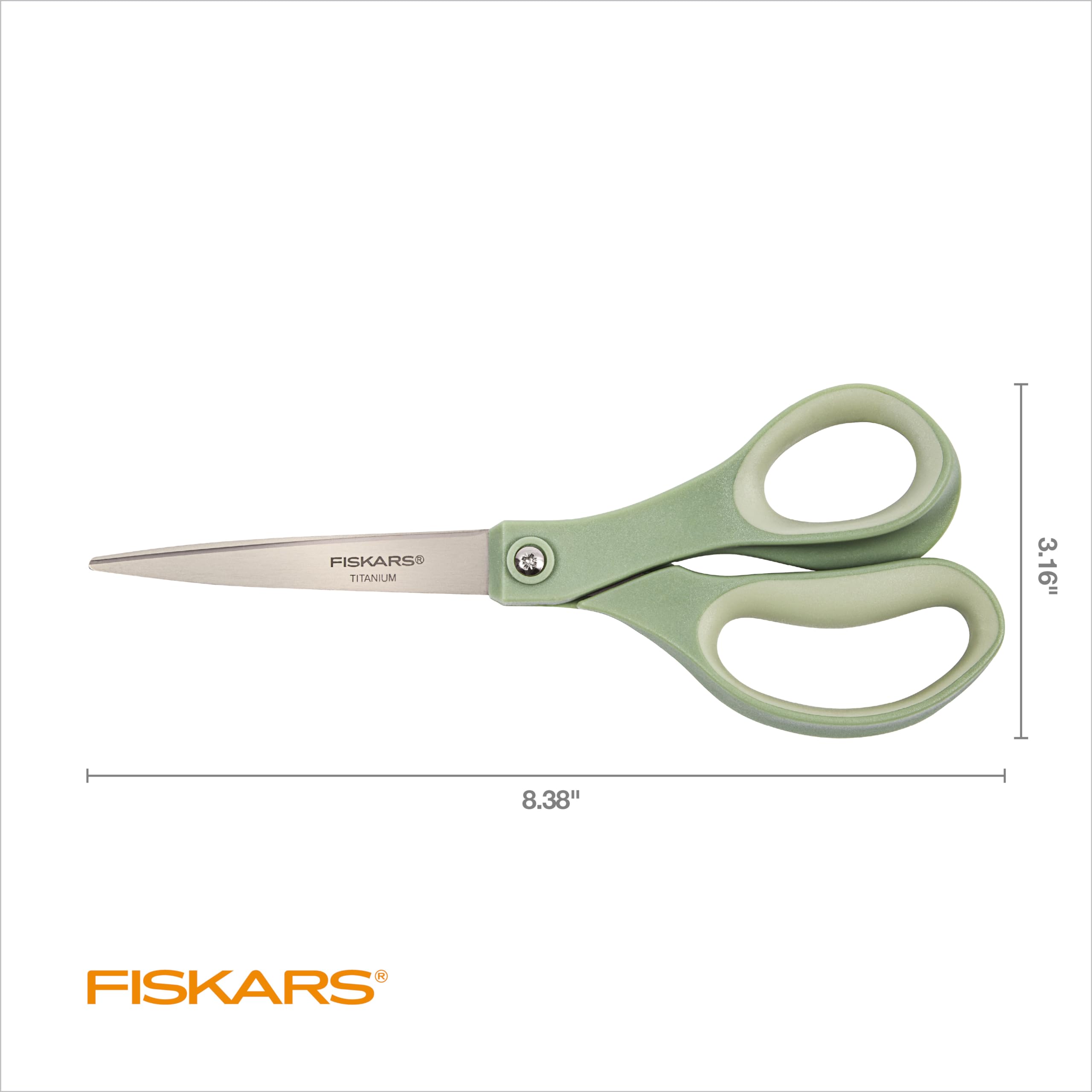 Fiskars 8 Inch Titanium Softgrip Scissors, Color 3 Pack