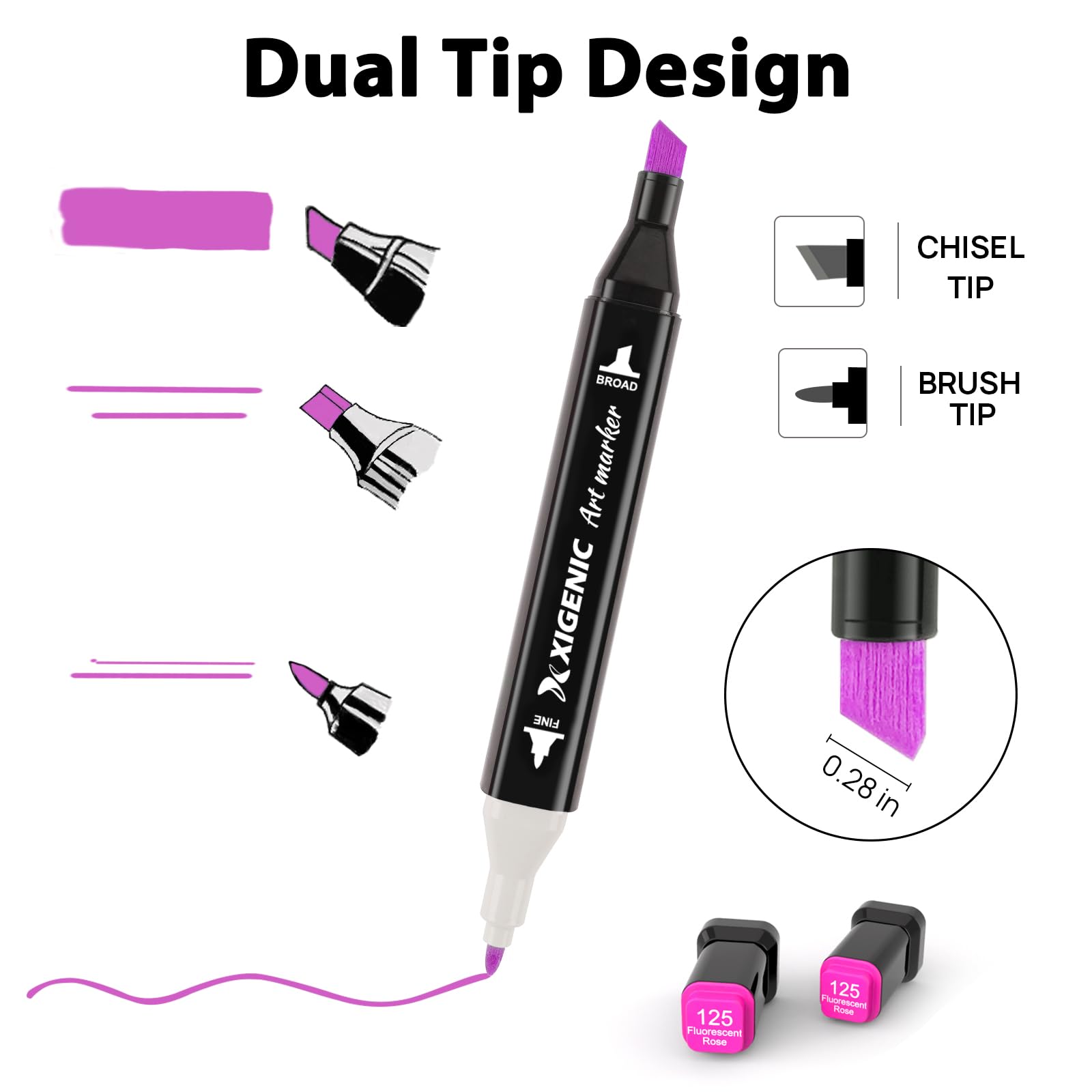 100 Colors Alcohol Markers Set,Dual Tip Art Markers for Professional Drawing & Adult Coloring Books,Permanent Art Markers with Carrying bag,Drawing Markers for Sketch, Manga, Graffiti & More