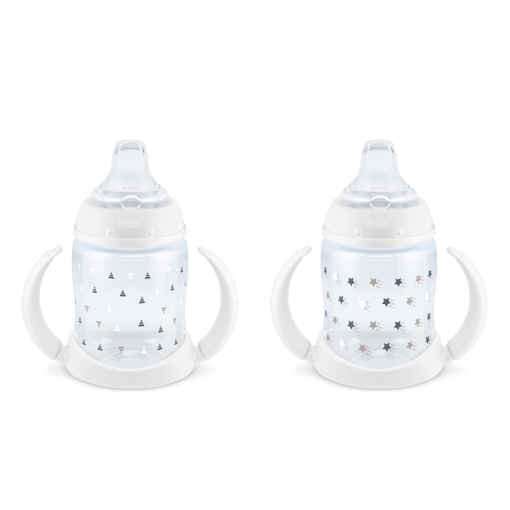 NUK Learner Cup, 5 oz (150 mL), 6+ Months, Stars & Triangles, 2 Pack