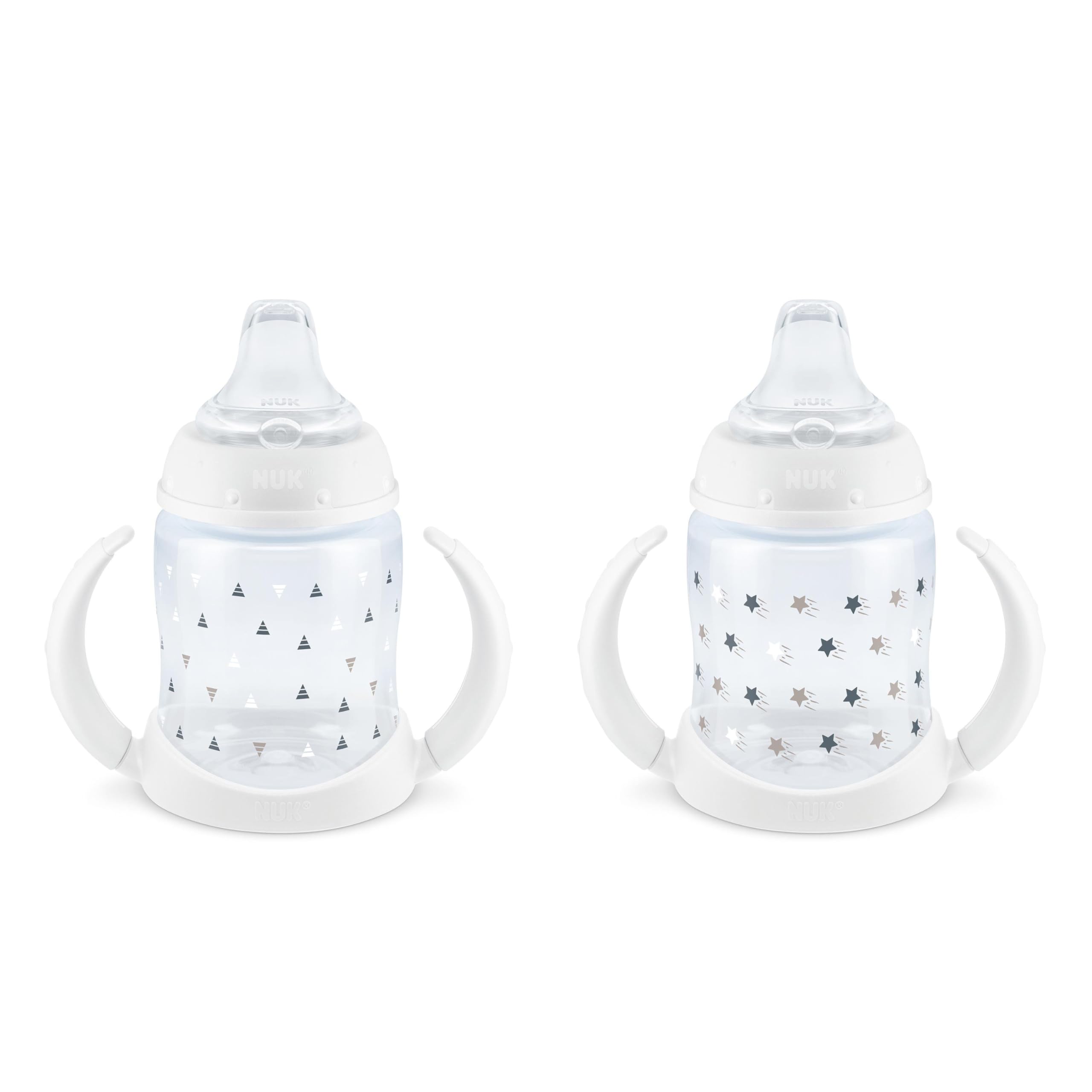 NUK Learner Cup, 5 oz (150 mL), 6+ Months, Stars & Triangles, 2 Pack