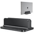 Vertical Laptop Stand Holder, OMOTON Desktop Aluminum Laptop Stand with Adjustable Dock Size, Compatible with MacBook, Surface, Chromebook and Gaming Laptops (Up to 17.3 inches), Black