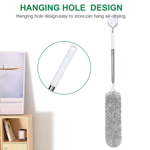 100-inch Extra-Long Dusters, Cleaner Tools with Extension Pole and Bendable and Washable Microfiber Head, Feather Duster for High Ceilings,Ceiling Fan,Furniture