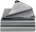 EEATUZTL Tarps Heavy Duty Waterproof, 12 Mil Thick UV Resistant Bâche Imperméable Heavy Duty Tarps, Sliver Small Tarpaulin Poly Tarp Waterproof Tarp Outdoor for Roof Pool Boat Patio Camping, 6 * 8FT