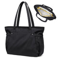 GOLF QUALITY Tote Bag for Women, Work Bags with Zipper Computer Laptop Handbag with Compartments for Travel, Daily,Fit 14Inch,Black