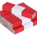 120 Pcs Bulk Octagonal Carpenter Pencils, Medium Red Hard Natural Wood Cased Pencils, Marking Lead Pencil Fine Set For Carpenters And Builders Pencil