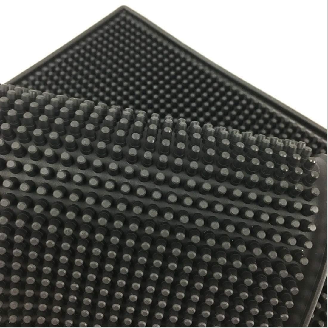 2 Pack Heavy-Duty Bar Mat Pad PVC Rubber Dish Drying Spill Matting for KTV Bar Glass Home (S)