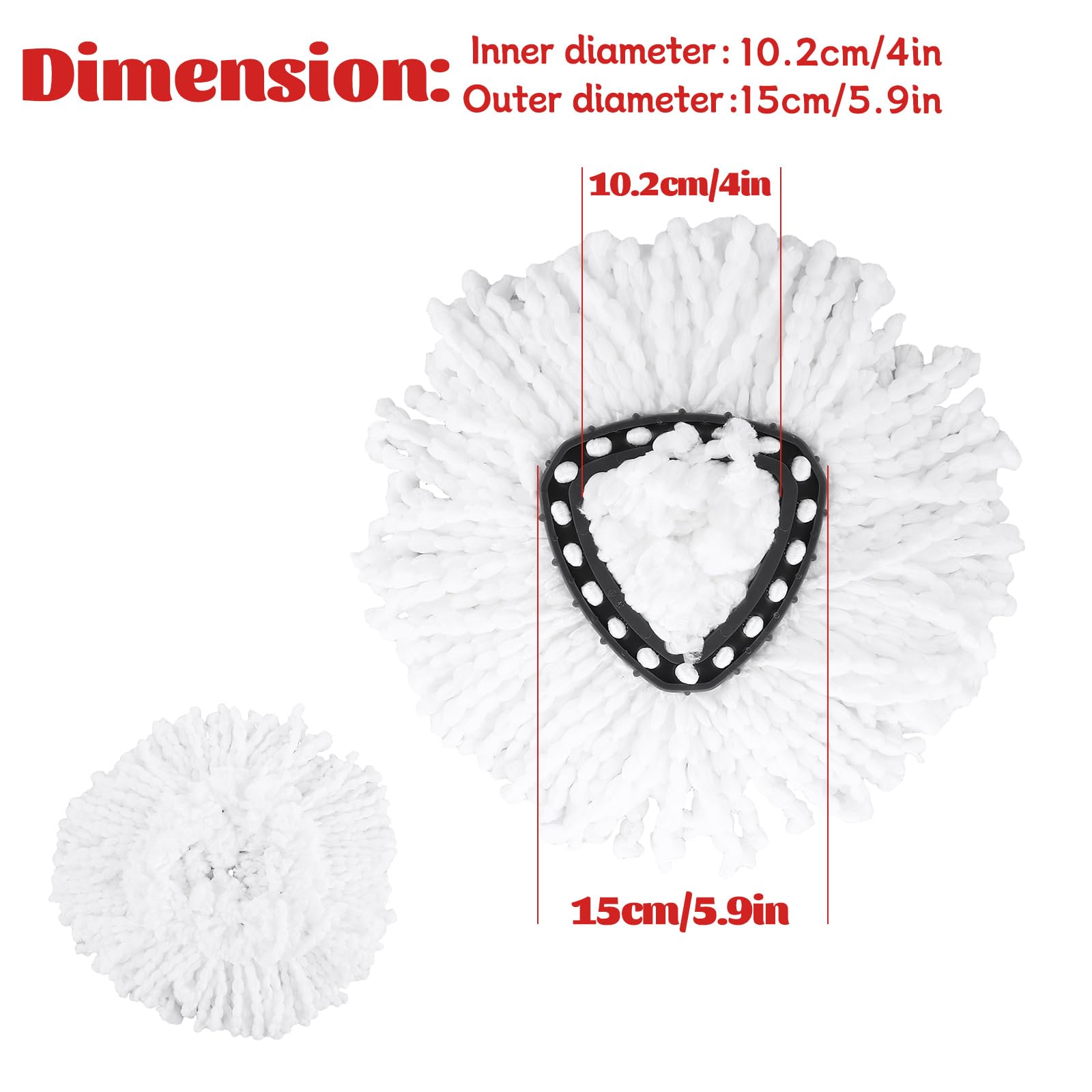 8 Pack Spin Mop Head Refill 1 Rotating Mop Base Compatible with O-Ceda EasyWrin Mop Heads Refills,Spin Mop replacement heads For Easy House Cleaning Floor Mopping