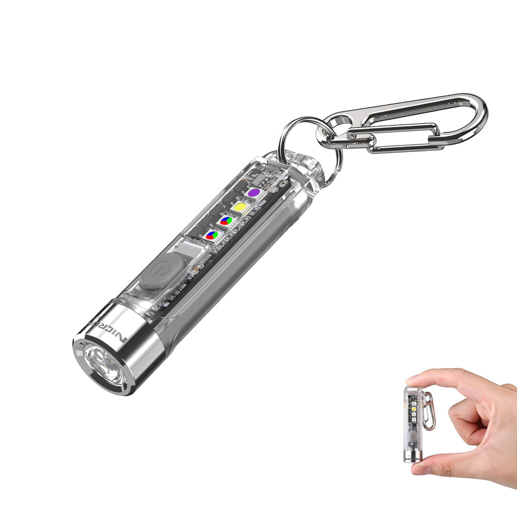 NICRON K11 Rechargeable Keychain Flashlight Lightweight,400 Hight Lumen with Extra 4 Sidelight, IPX4 EDC Mini Flashlight Be Used for Camping Outdoors Emergency Daiy Use