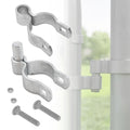 Chain Link Fence Gate Post Hinges - Heavy Duty Galvanized Steel, Corrosion-Resistant Outdoor Gate Hardware with Bolt & Nut, 1Pack (2-3/8")