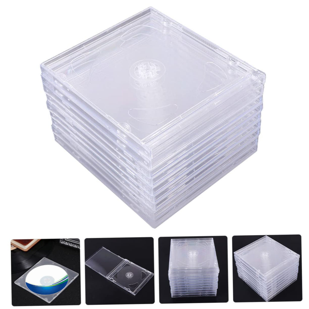 Cabilock Double Cd Jewel Cases Transparent DVD Holders Clear Cd Storage Cases for Compact Disc Protection and Portable Organization