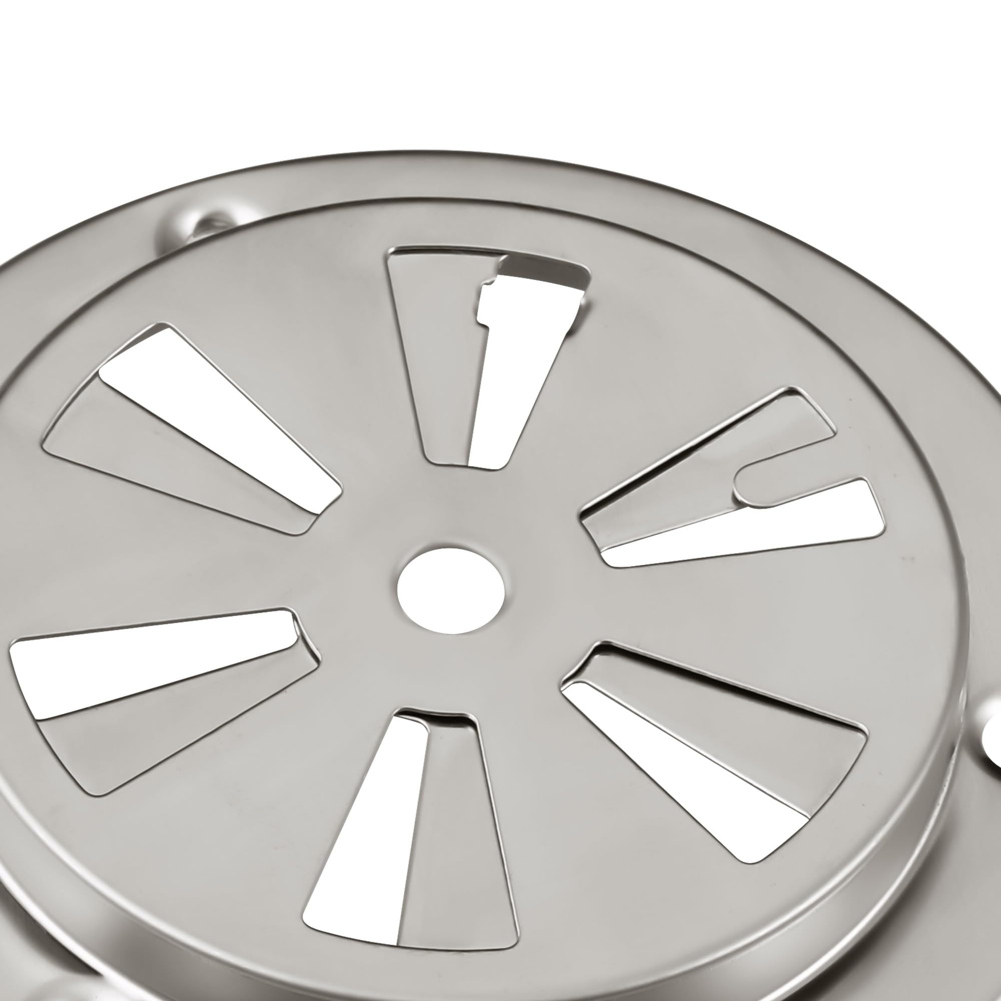 BBQ Smoker Air Vent Set, 2 Pieces Stainless Steel Grill Damper for Increased Airflow, Replacement Parts for Grill, Stove and Smoker
