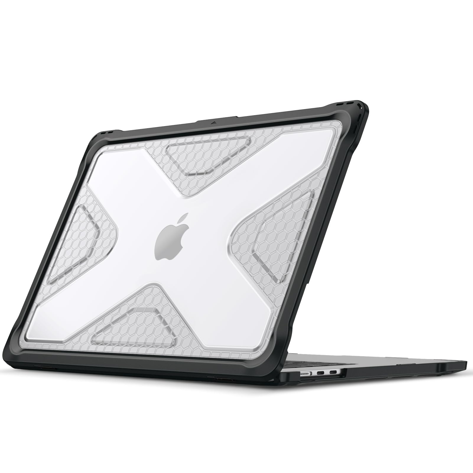 Fintie Case for MacBook Air 15 Inch A3241 A3114 A2941 (2026 2025 2024 2023 Release) - Heavy Duty Rugged Hard Shell Case Cover with TPU Bumper for MacBook Air 15.3" M2 M3 M4 M5 Chip, Clear