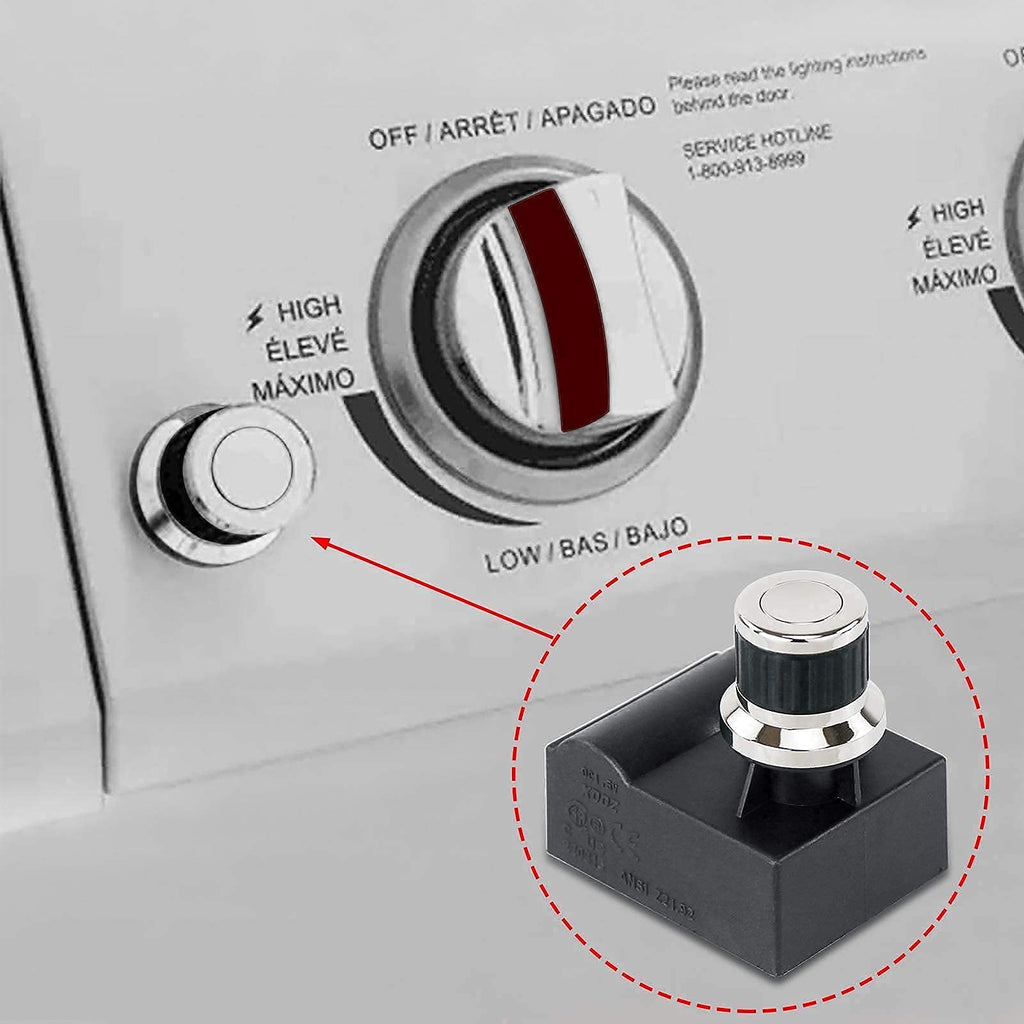 Hisencn 6 Outlets Tact Push Button Chrome Coated Universal Spark Generator Switch, Grill Ignitor Kit for Home Depot Nexgril 720-0830H, 720-0830D, 720-0888, 720-0888N and Most Nexgrill Grill Models