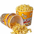 Novelty Place Retro Style Plastic Popcorn Containers for Movie Night - 7" Tall x 7" Top Diameter (3 Pack)