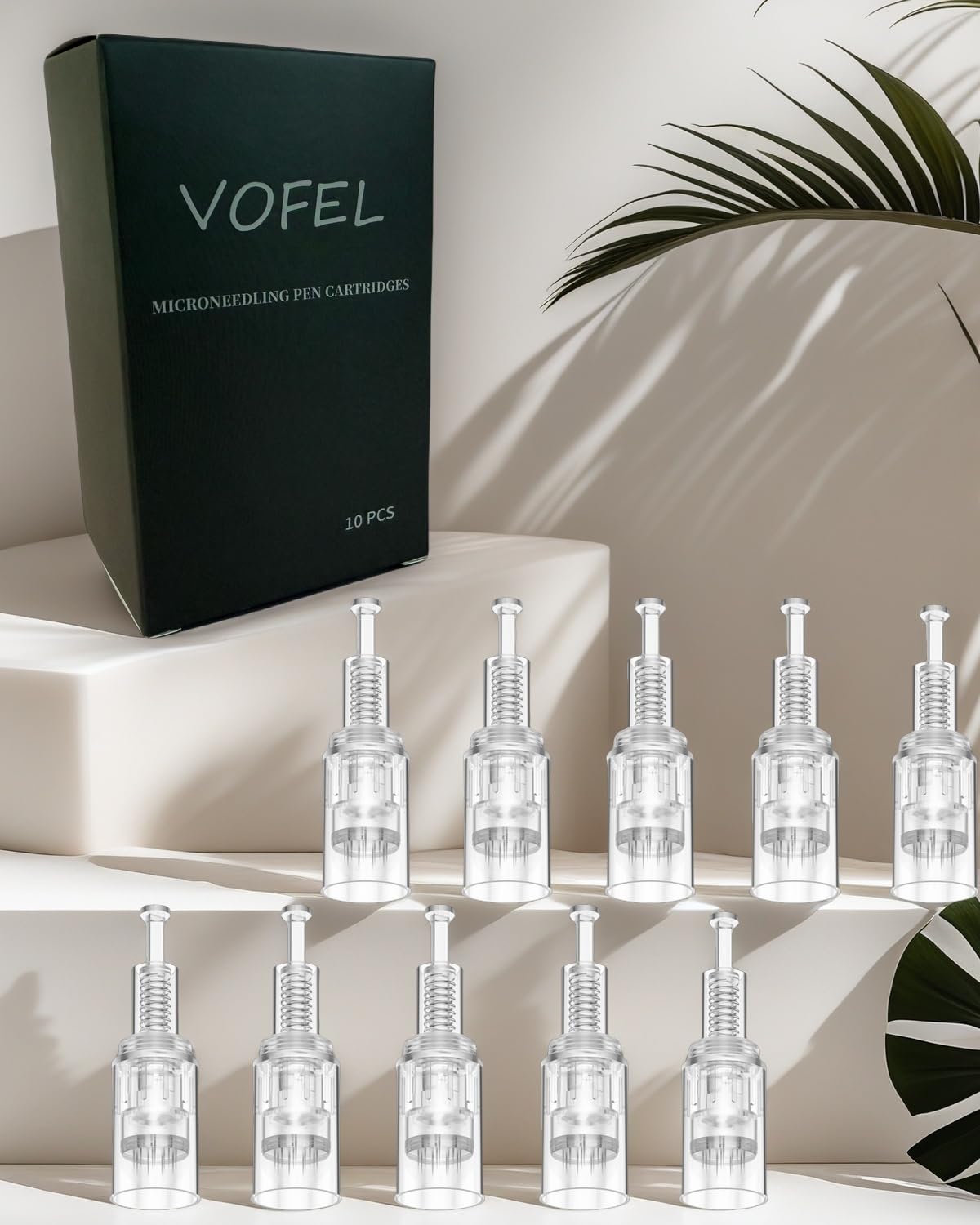 VOFEL Microneedling Pen Cartridges For Derma Roller Pen 10Pcs Replacements (12-pin)