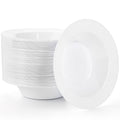 Suwimut 60 Pack White Plastic Bowls, 12 oz Disposable Soup Bowls, Premium Heavy Duty Plastic Dinner Bowl Dessert Salad Bowl for Wedding, Party, Catering, Christmas, and Everyday Use