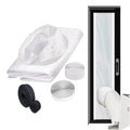 Inverter Portable Air Conditioner Sliding Door Seal Kit Compatible with Midea Etc Inverter Ac 14000 BTU Designed for Hose-in-Hose Portable AC Sliding Door Vent kit 17.5"*98"Sliding Door Velcro Panel