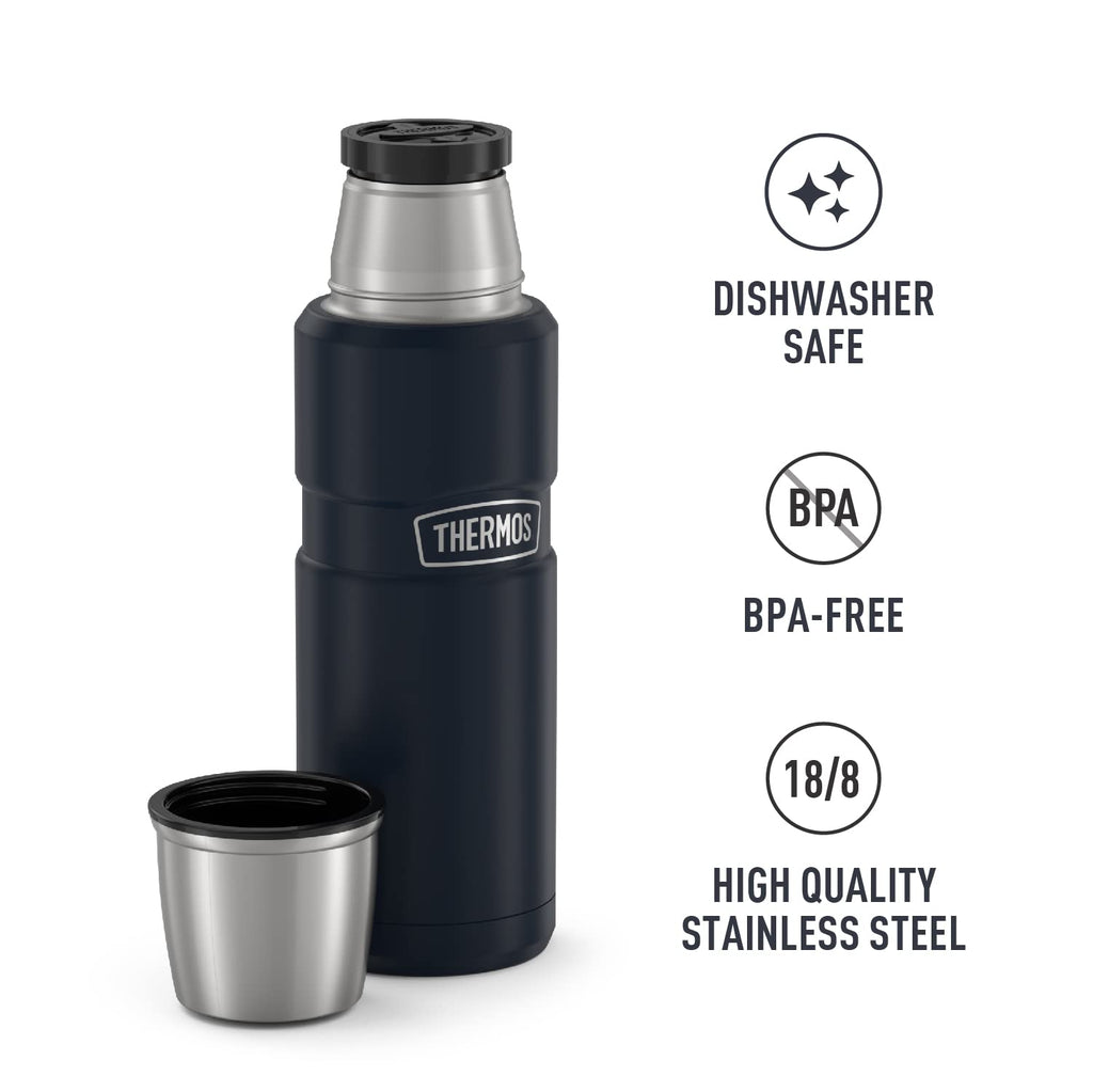 Thermos Stainless Tumbler, 16 Ounce, Matte Blue