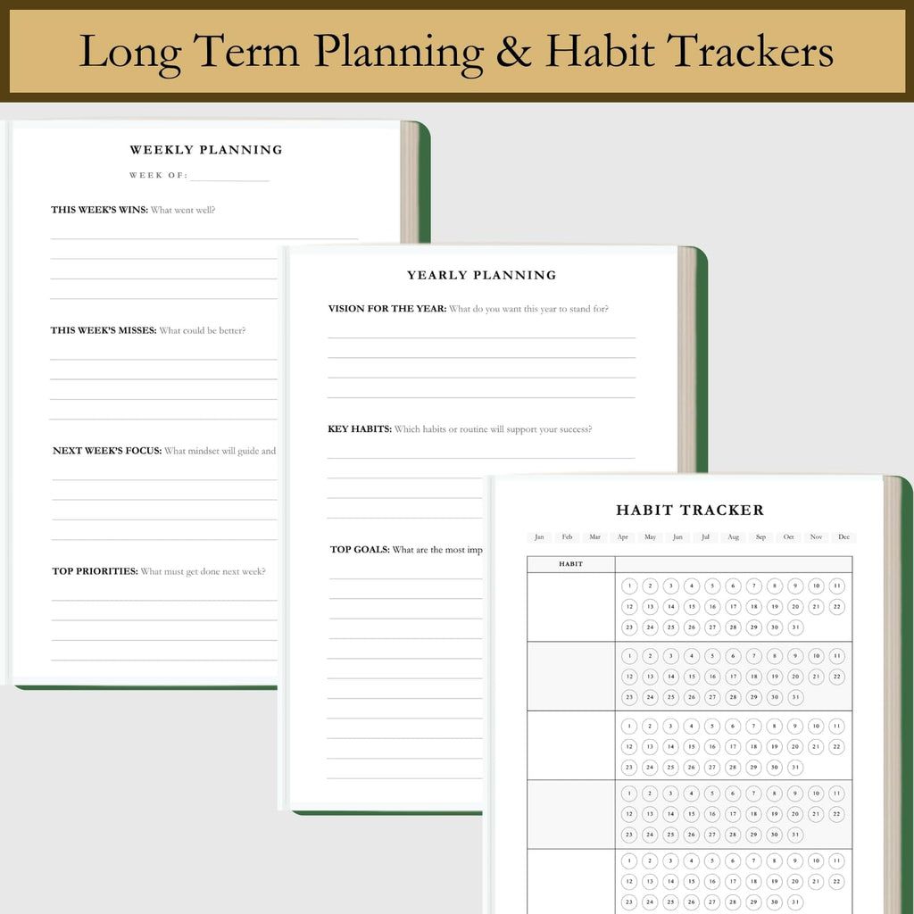 Time Blocking and ADHD Planner by Refine Days. 180 Undated Pages, To Do List, Hourly Schedule, Daily and Monthly Agenda. Time Management & Productivity Notebook. A5 (Green)