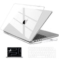 EooCoo Compatible with MacBook Pro 14 inch Case 2026 2025-2021 M5 M4 M3 M2 M1 Pro Max Chip, Hard Shell Cases with Keyboard Cover, Screen Protector - Crystal Clear