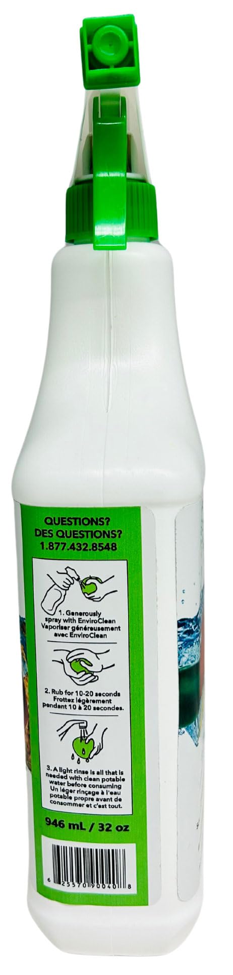 Fruit + Veggie Wash - Produce Wash & Cleaner - Fruits & Vegetable Cleaner Spray - Tasteless, Odorless & No Aftertaste - Removes Dirt and Impurities - Easy to Use Spray Bottle
