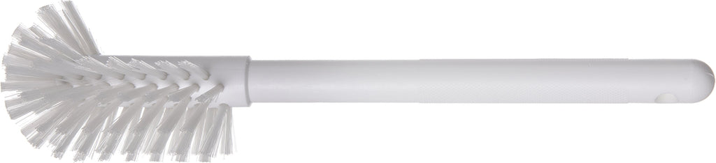 Carlisle FoodService Products Plastic Dish Brush with Handle, Soak Proof, Scrub Brush with Break Resistant Handle for Cleaning, 12 Inches, White