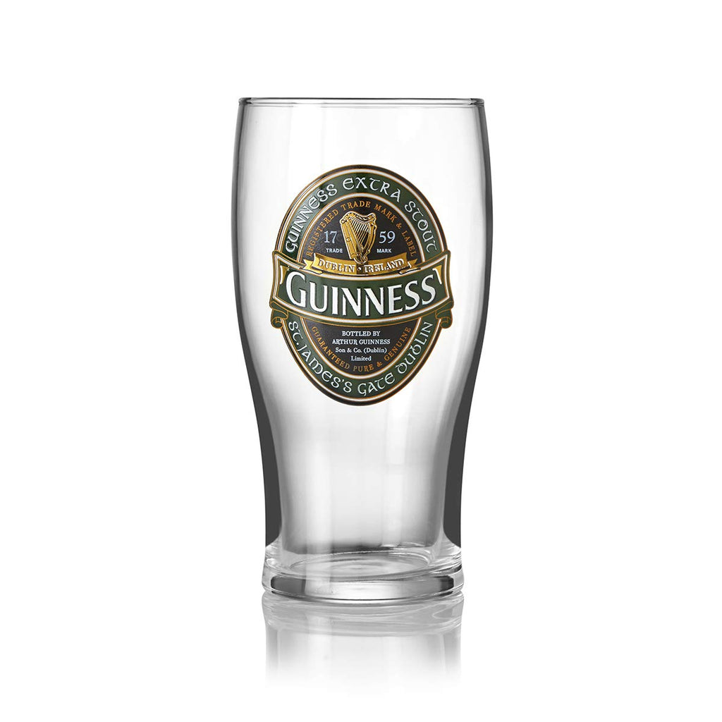 Guinness Official Green Collection Beer Glass, Classic Memorabilia (600ml)