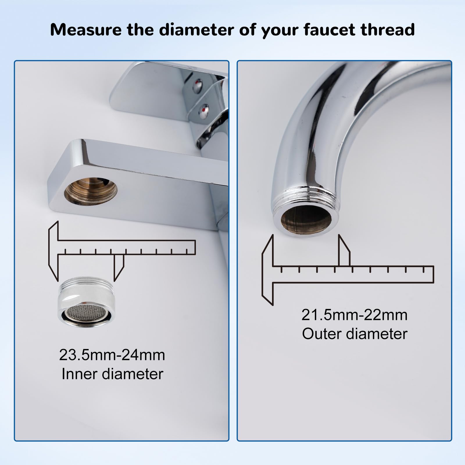 Hibbent 2 Pack Faucet to Dishwasher Adapter, Quick-Connect Dishwasher Snap-On Connection, with Swivel Ball Joint and Faucet Aerator, Male 15/16 Inch and Female 55/64 Inch, Chrome