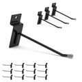 HUHOLE Black Slatwall Hooks 4 Inch, 50PC, Slatwall Accessories, Slat Wall Hooks, Slat Wall Accessories, Load Up to 20lbs 4" Skin Slatwall Hook 50PC