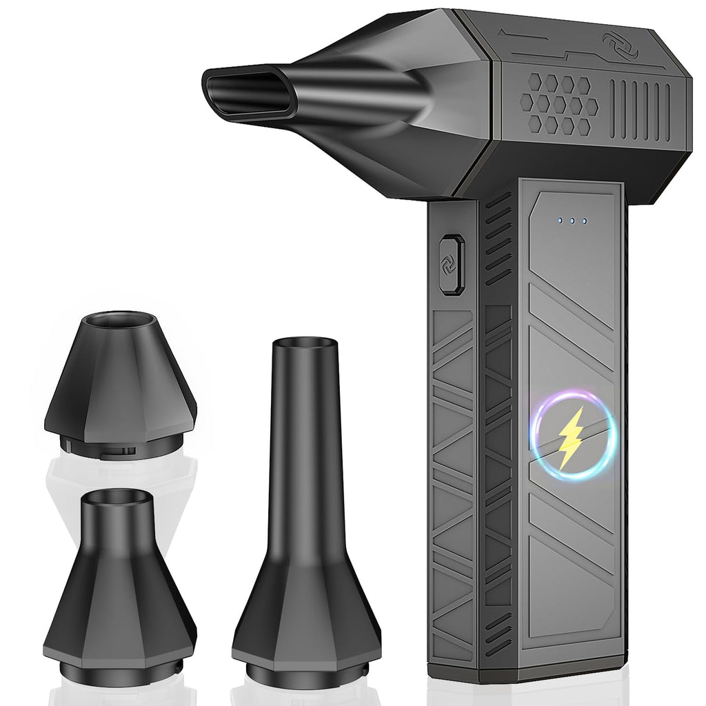 Compressed Air Duster 180,000 RPM – Cordless Handheld Electric Air Duster with Turbo Fan, Rechargeable Mini Turbo Air Blower for Cars, Computers, Keyboards, Outdoor & Home Cleaning