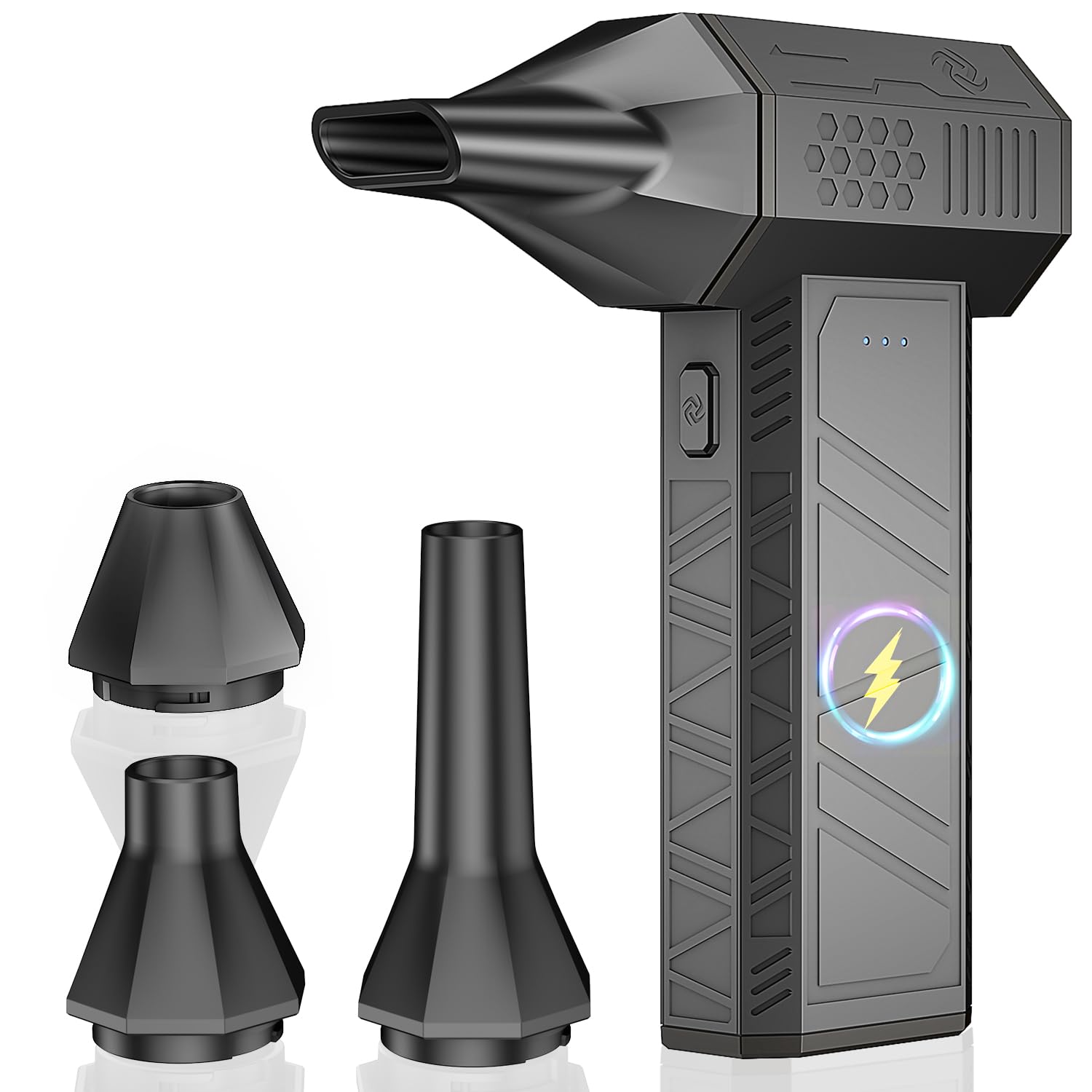 Compressed Air Duster 180,000 RPM – Cordless Handheld Electric Air Duster with Turbo Fan, Rechargeable Mini Turbo Air Blower for Cars, Computers, Keyboards, Outdoor & Home Cleaning