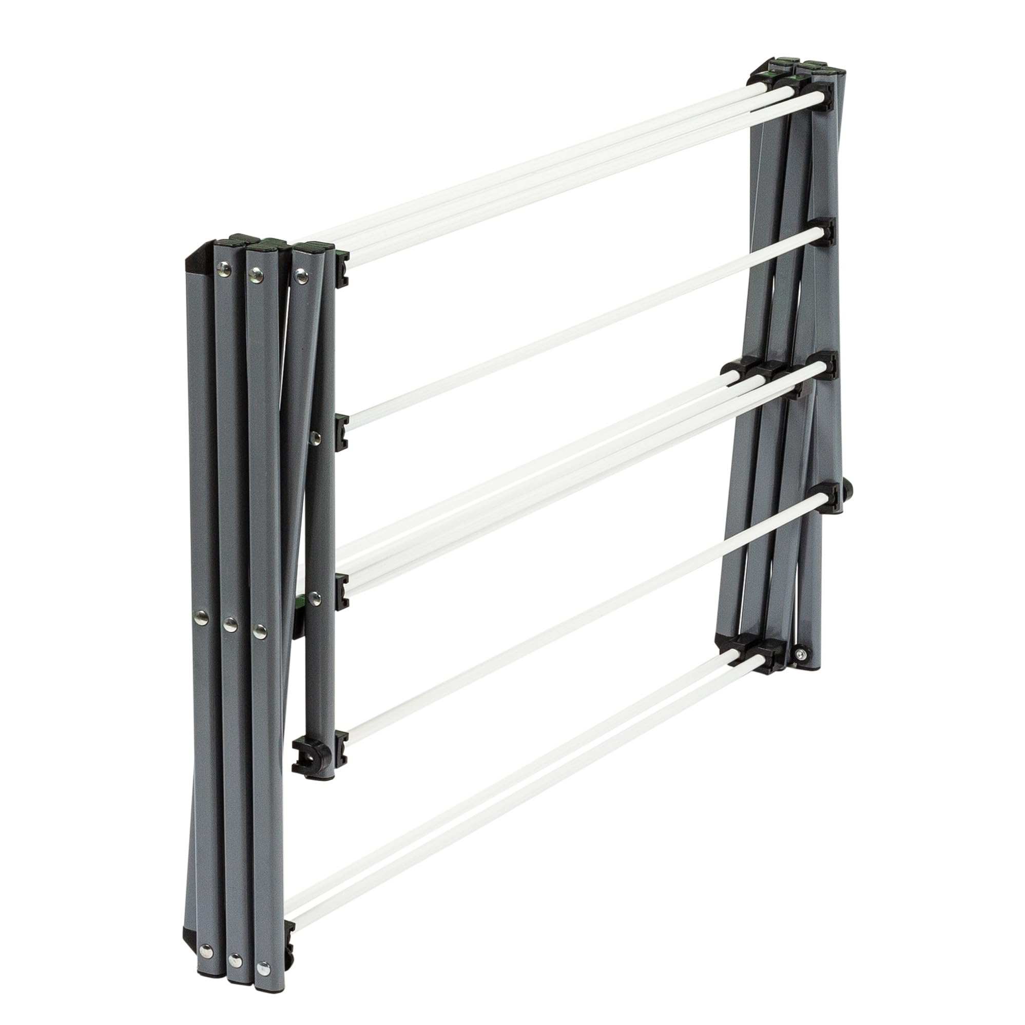 Honey-Can-Do DRY-01306 Folding 42-Inch Clothes Drying Rack, Silver/White